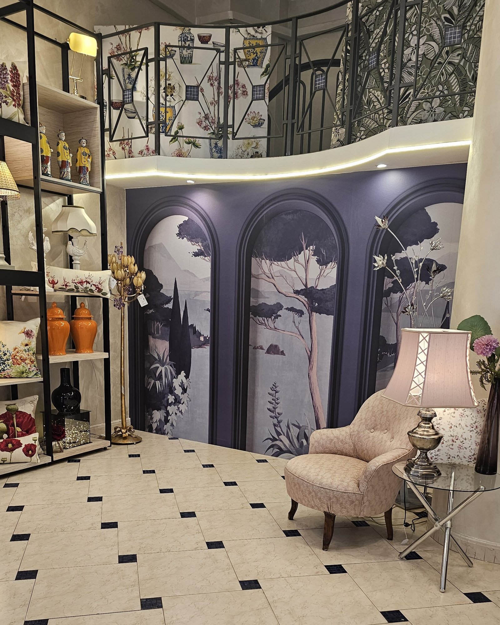 dettaglio arredo interni iris tende e paralumi