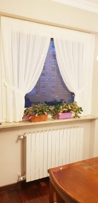 Tende in crepe confezione a pieghe fisse