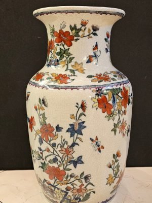 vaso cinese fiori dipinti