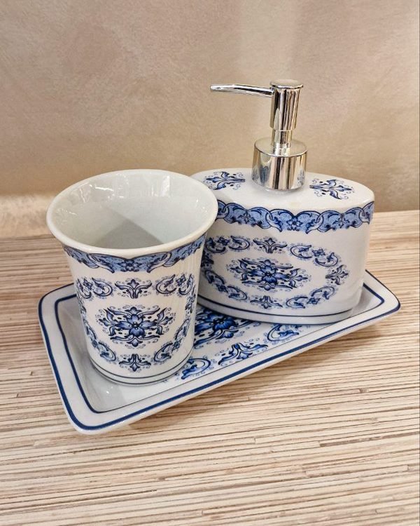 portaspazzolino e dispenser bagno ceramica