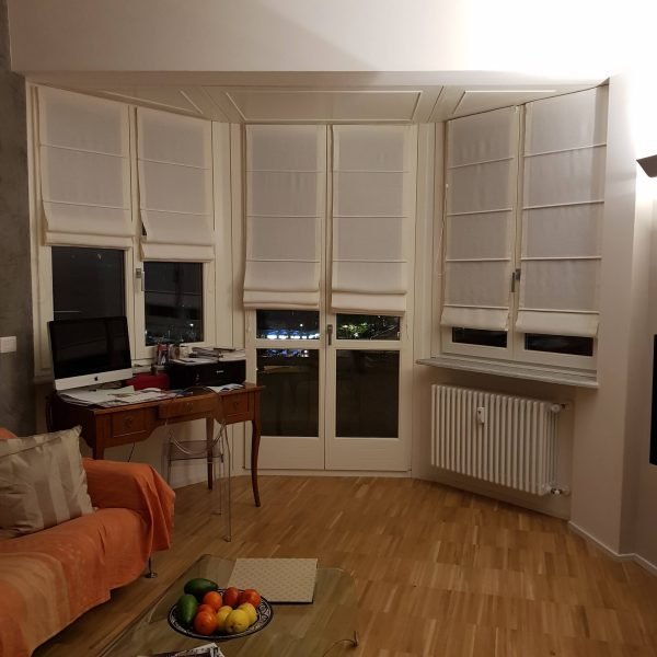 tende a pacchetto steccato bianche