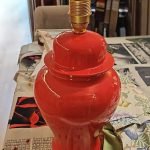lampada vaso rossa