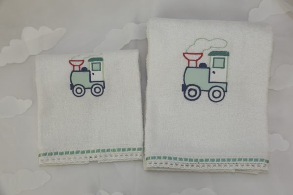 set asciugamani ricamati